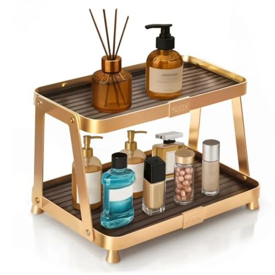 

atroom Orgazer Countertop 2-Tier Perfume Orgazer Makeup Orgazer Cosmetics Stora Display Rack Vaty Tray Drer Self Rust Resistant