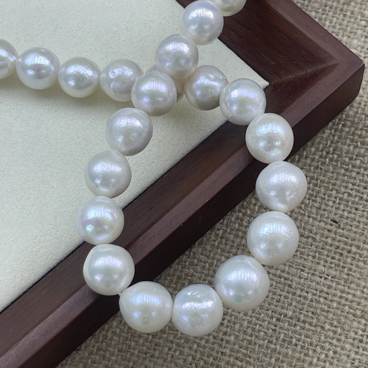 

9-13mm Natural Freshwater Pearl Near Round Large Beads Charms for DIY Women Men Necklace Bracelets Jewelry Making Accessories