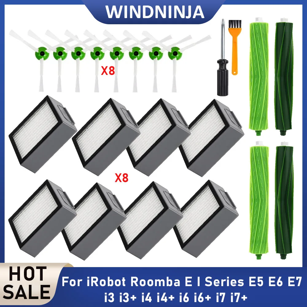 

Rubber Main Side Brush Hepa Filter Parts For iRobot Roomba E I Series E5 E6 E7 i3 i3+ i4 i4+ i6 i6+ i7 i7+ Vacuum Replacement