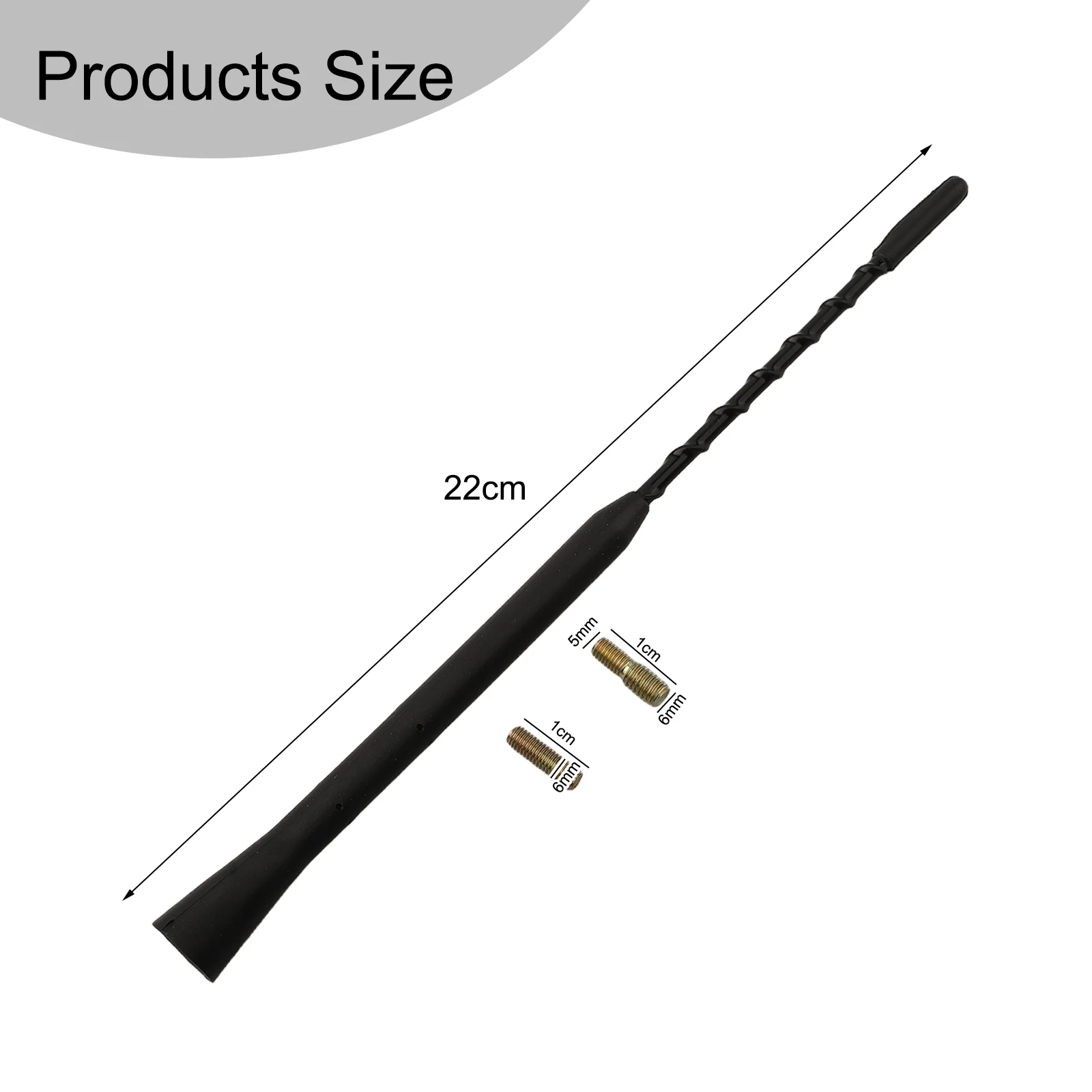 Light Brightness 22CM Car Antenna High Universality Fitment Non-deformation Quick Installation Wear-resistant ABS Material