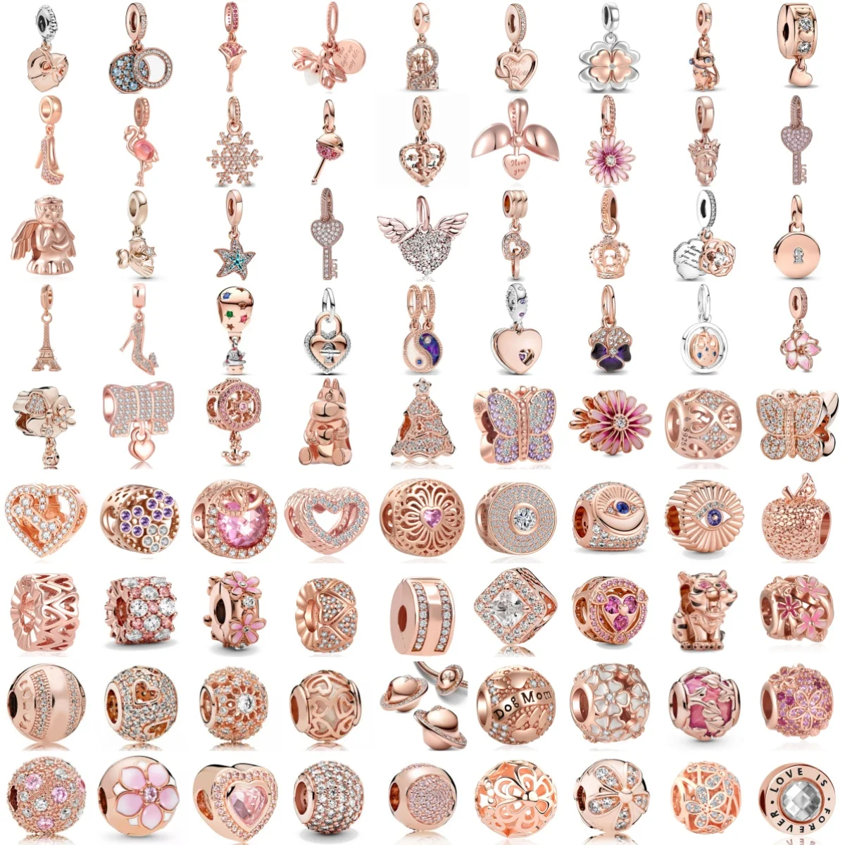 

Authentic 925 Sterling Silver Rose Gold Round Charms Starfish Wings Beads Fit Bracelets Necklace Womens DIY Gift Jewelry