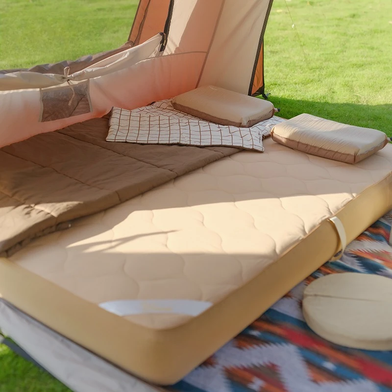 

Outdoor camping inflatable bed PVC brushed inflatable mattress Automatic air pump sleeping mat