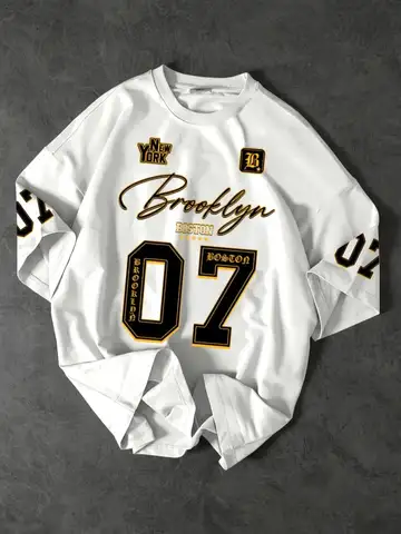 2025 Summer New Men's T-shirt casual sportswear digital sportswear outdoor street men's wear