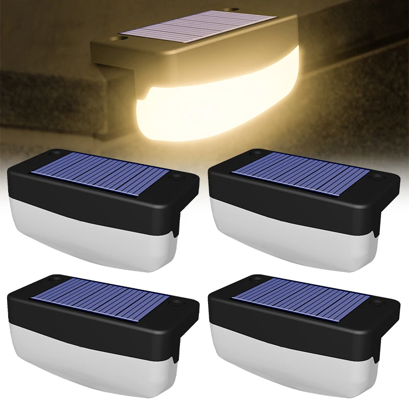 

4/2PCS Mini Led Solar Step Light Garden Outdoor Landscape Footlight Waterproof Atmosphere Decorative Lamp Intelligent LightSense