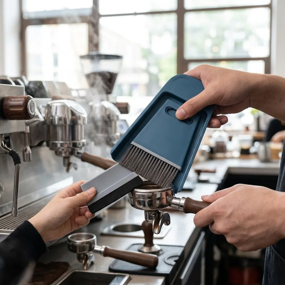 Coffee Bar Cleaning Brush Set for Espresso Machine Accessories Including Portafilter Group Head and Shower Screen