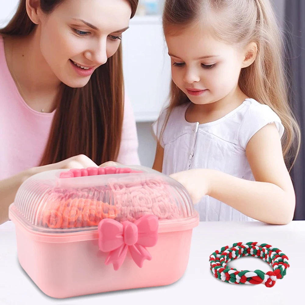 Kids DIY Weaving Loom Kit Elastic Rope Bracelets Making Toy for Adults Girls Birthday Gifts Handcrafted Jewelry Bracelets Bangle