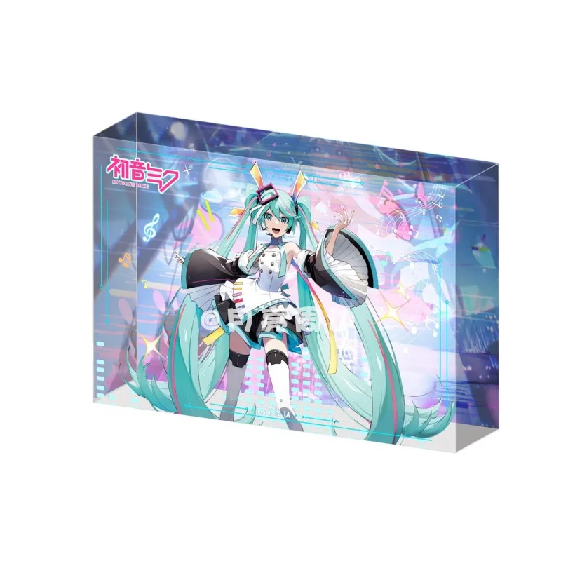 New Hatsune Miku Anime Cartoon Miku Kawaii Desktop Creative Acrylic Brick Photo Frame Cute Peripheral Ornaments Gift Wholesale