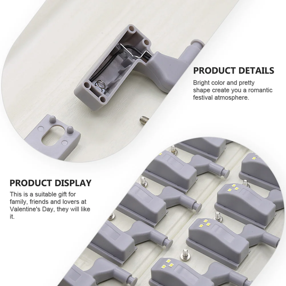4pcs Led Hinge Lights For Cabinet Cupboard Wardrobe Bright Abs Easy Lighting Home Kitchen Closet Night