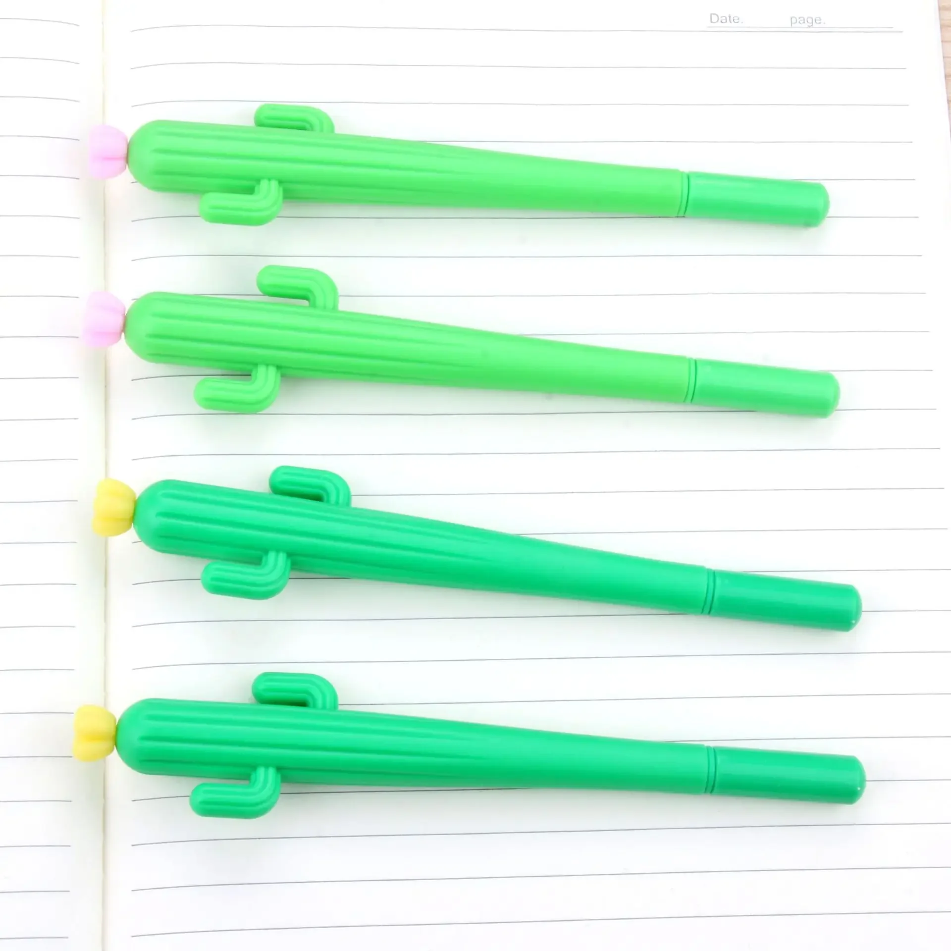 40CS  Little Fresh Cactus Cute Design Neutral Pen Student uses Black 0.5mm