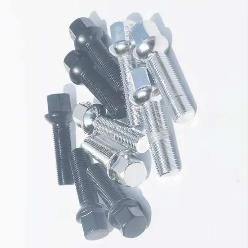 M15x1.25 17mm Ball Seat Grade 12.9 10PCS Wheel Bolts Fit for Mercedes GLE GLS 300d, 450, 450D, 53 AMG, W213 W167 V167 C167 X167