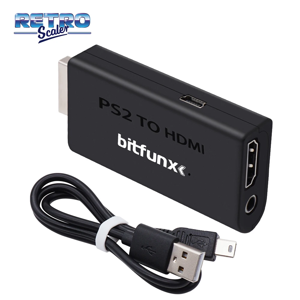 Bitfunx Video And Audio (YPbPr) PS2 To HDM-compatible Converter Adapter For PlayStation2 PS2 Game Console