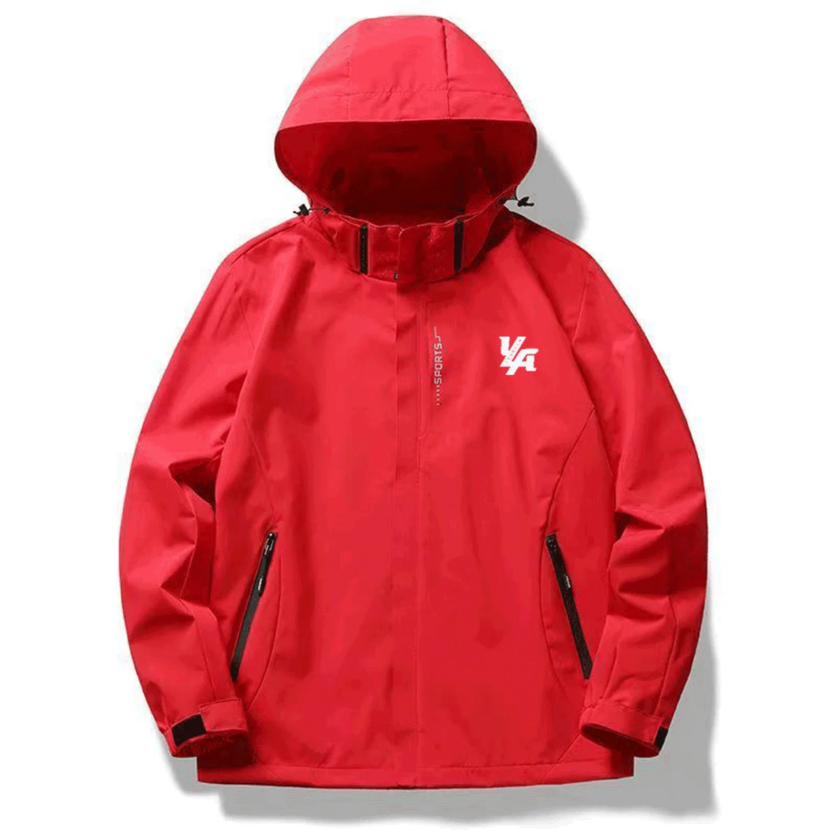 

New autumn and winter zipper mountaineering jacket for men and women, solid color, casual and versatile hooded style