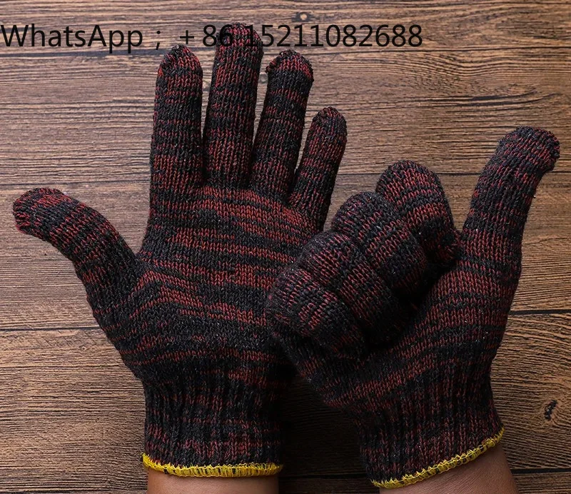 SCY labor insurance gloves wear-resistant work pure cotton thickened labor work gloves practical type
