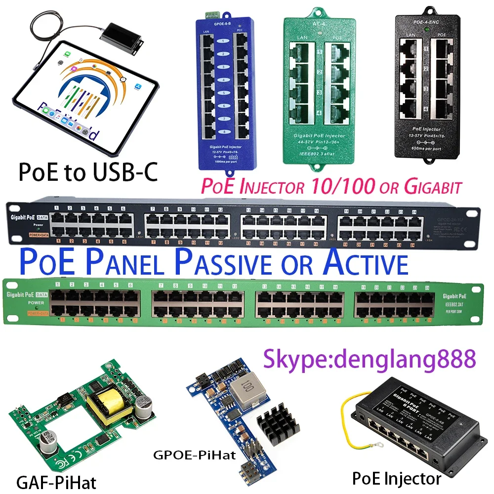 GusAT-USBC-PD-V4 Poder isolado do divisor do POE, dados por USB-C a 25 watts para dispositivos alimentados, 10 mb, 100 mb, 1000mb