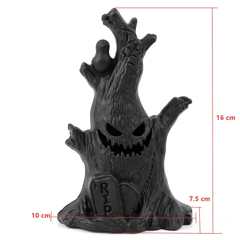 LED Halloween Ghost Faces Tree Night Light Flameless Candles Halloween Party Decorations Festival Gifts For Children Adults