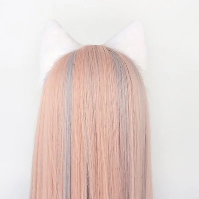 270D Donna Peluche Orecchie gatto Fascia per trucco Diademi Carnevale Halloween Decorazioni per capelli per feste