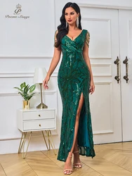 Sexy green sleeveless backless Evening dress prom dresses Evening gowns vestidos de noche robe de soirée de mariage Bride dress