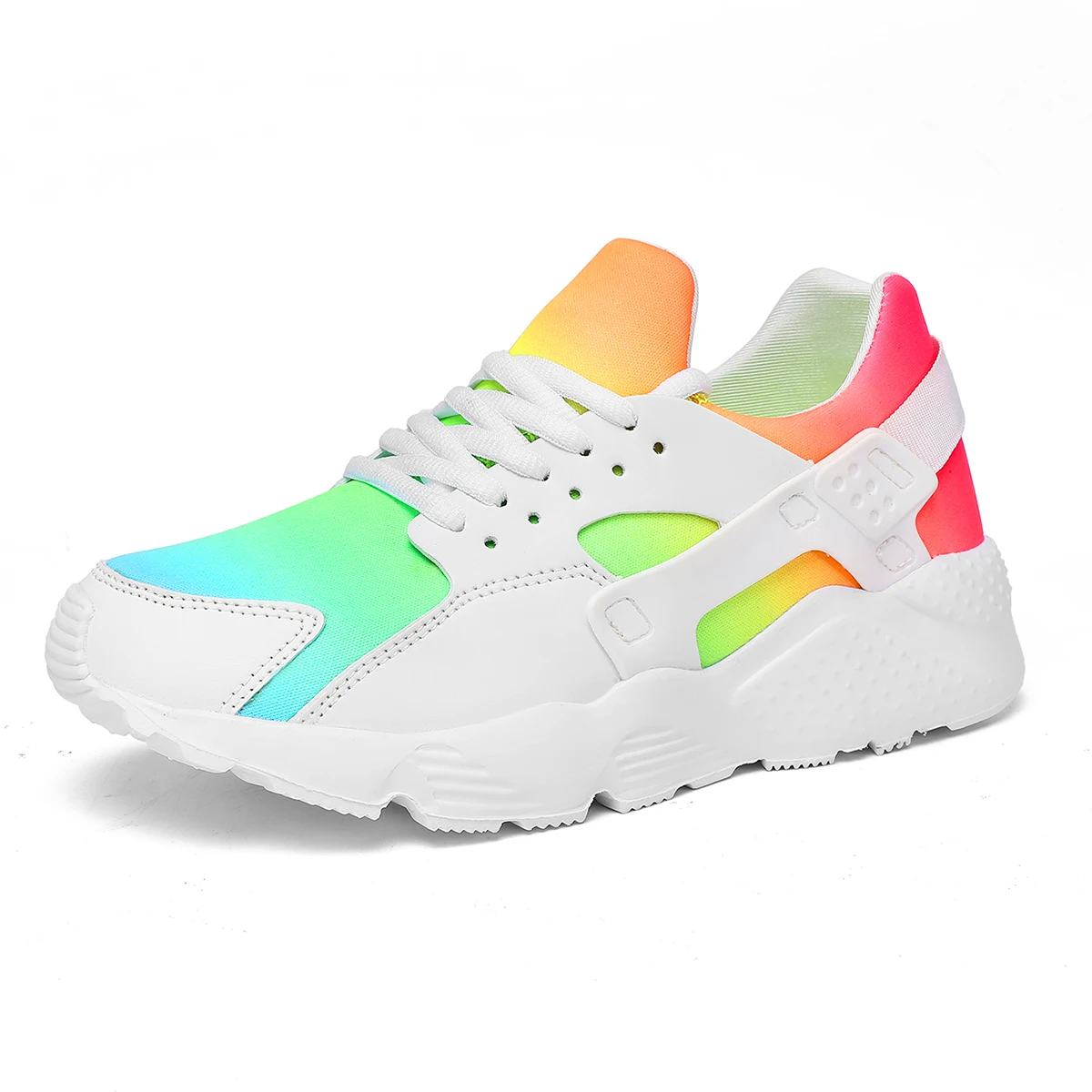 New Women Shoes Rainbow Colors Sneaker Wedges Female Women Vulcanize Shoes Breathable Confort Casual Ladies Shoes Tenis Feminino