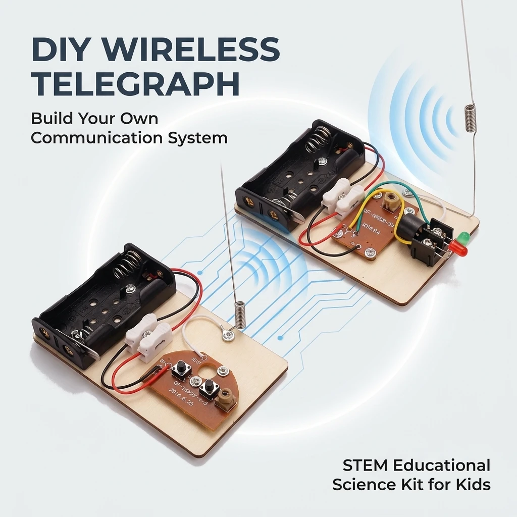 STEM DIY Telegraph Machine Model Physical Science Experiment Equipment Educational Teaching Tool for School Laboratory Training