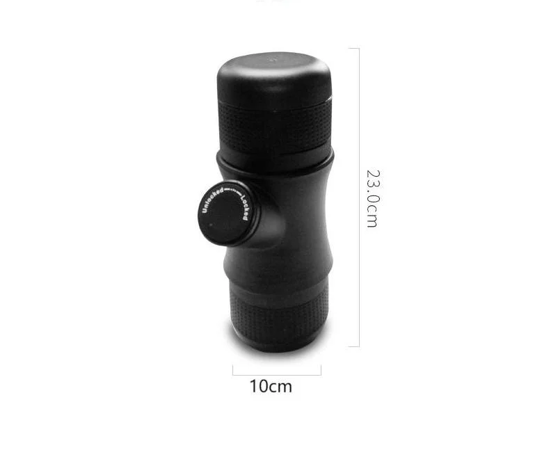 Portable mini coffee maker, hand press, capsule coffee maker, outdoor, plastic espresso, travel car, black, white, red