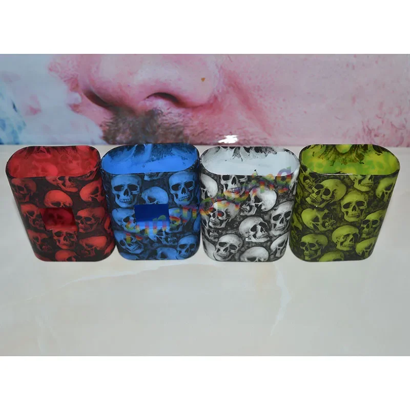 Nuovo Design a colori casuali AL85 custodia protettiva in Silicone con testa di teschio custodia protettiva in Silicone per SMOK Alien 85W Box Mod Alien Mini Alien Baby