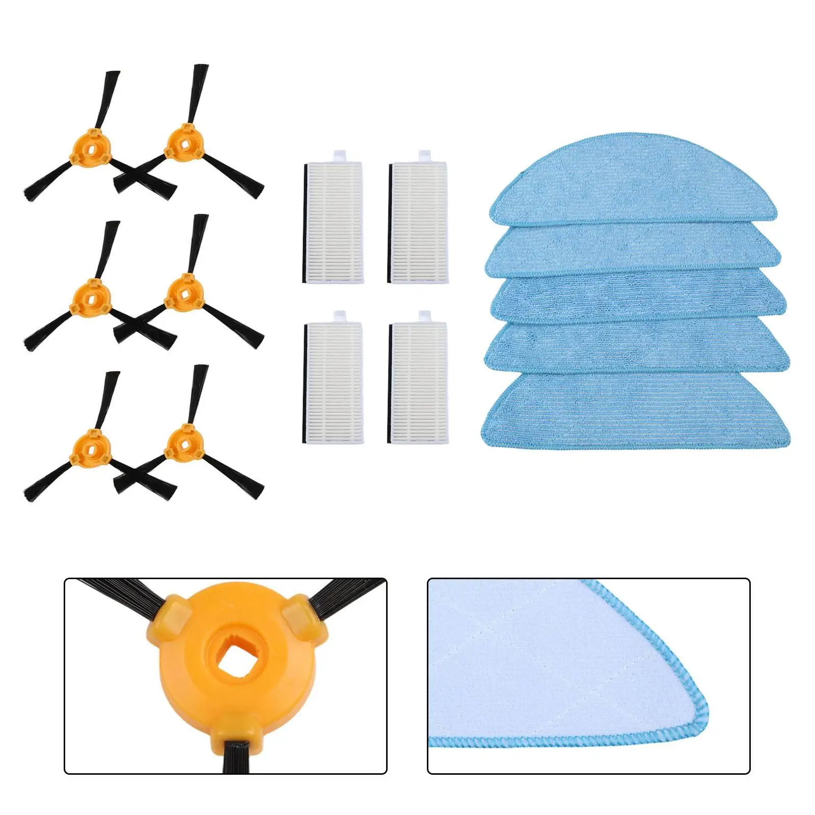 Performance Refresh Kit for Conga for m50 for m50 for X for treme Includes Side Brushes Filter and Mop Cloths 4 Filters 5 Cloths