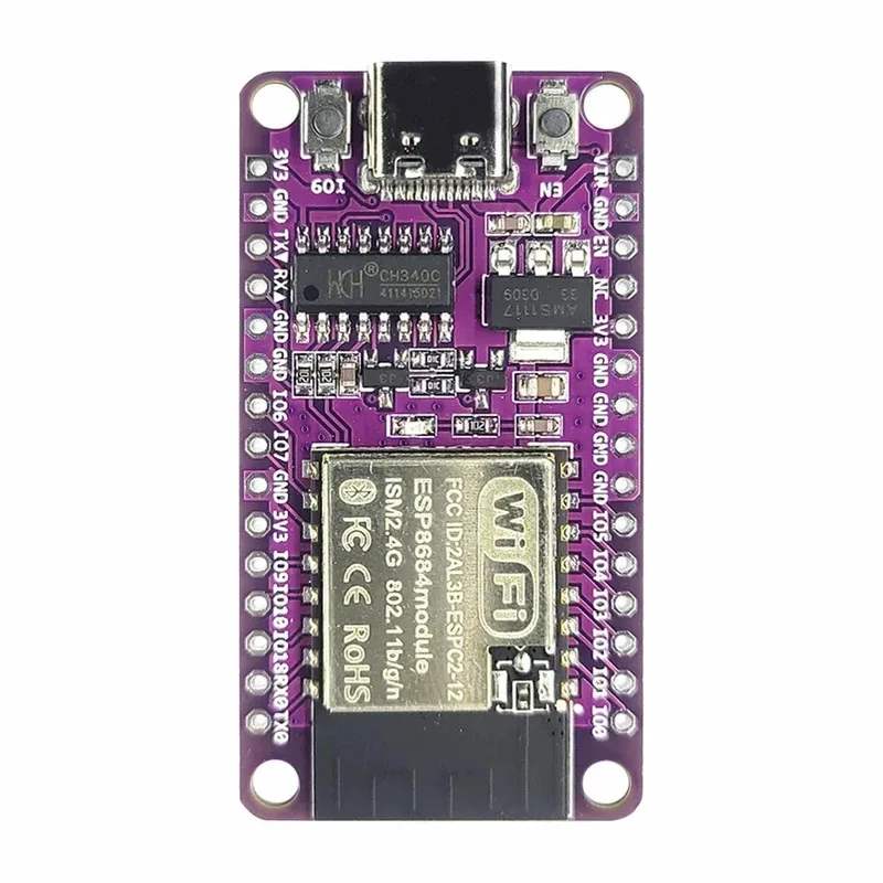 

ESP32-C2 MCU Development Board Built-in ESPC3-12 2.4G Wifi Module 4MB Flash Compatible ESP8684 ESP32 C2 USB Type-C