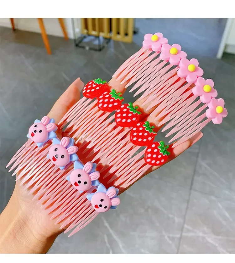 Cute Girls Hair Clips Baby Insert Comb Children Hair Organizer Cartoon Bangs Ornament Little Girl Headwear Kids Hair Accessories