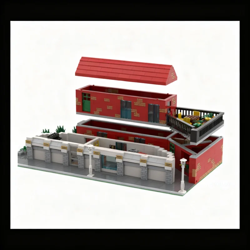 3027pcs MOC Big Modular House With Multiple Shops Streetscape Model Building Blocks Toy Gift Creative Display Collectible Desk