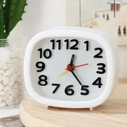 Creative Square Alarm Clock No Tick Quiet Number Clock Bedrooms Bedside Table Office Home Decor Quartz Battery Operated Clocks