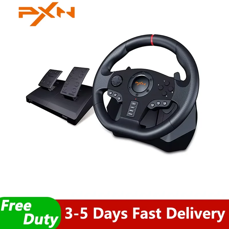 PXN V900 Gaming Steering Wheel Racing Wheel Simracing 6 IN 1 For PC Window 7/8/10/11,Switch, PS4,PS3 ,Xbox one, Xbox Series S&X