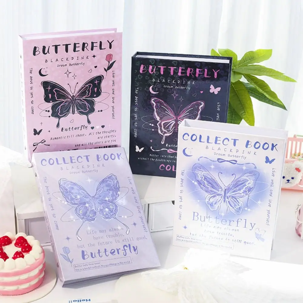 A5 Photo Album INS Butterfly Pattern Loose-leaf Photocard Collection Books Binder Album Gift