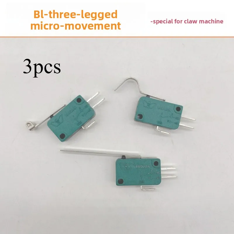 

3pcs Coin Operated Claw Machine Parts Baolian 3 Legs with Iron Wheel Switch for Arcade Crane Game