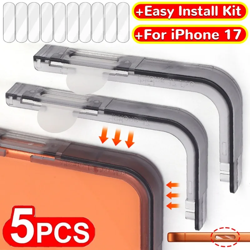 5/1PCS Easy Installation Side Camera Button Sticker Tempered Glass Protective Films for iPhone 17 ProMax/17 Pro/17 Air /17Glass
