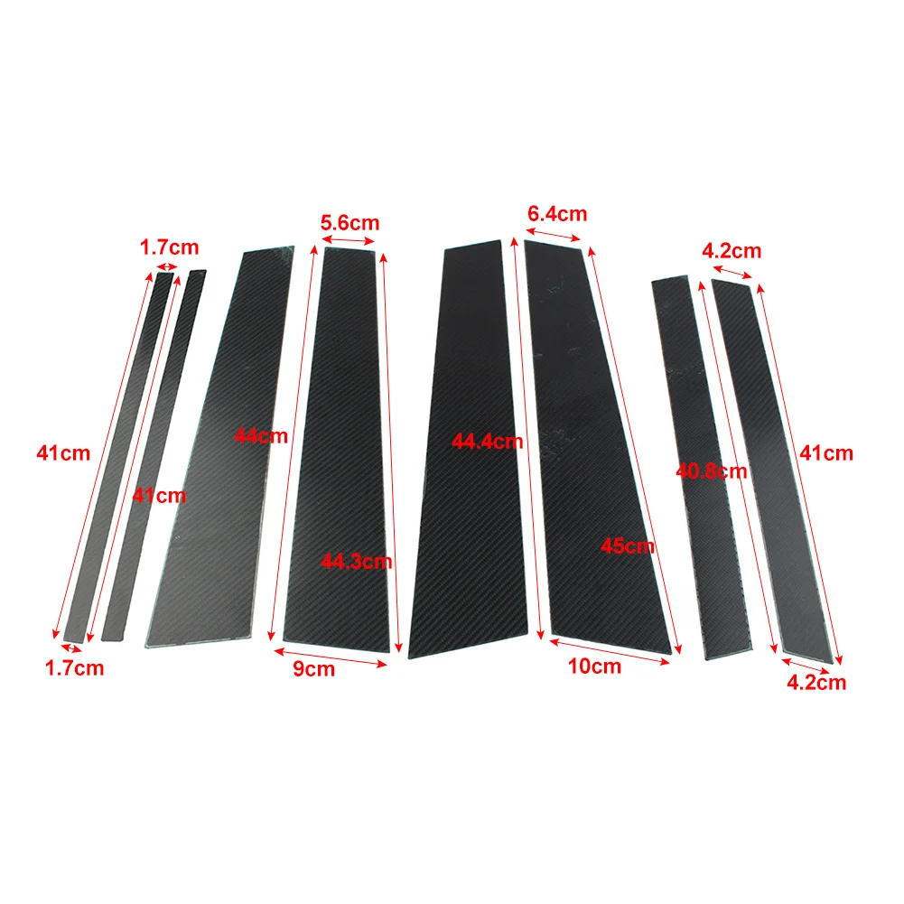 8 Pcs Car Exterior Door Window B Pillar Post Cover Trim For Mercedes Benz CLK Class X204 2010 2011 2012 2013 2014 2015