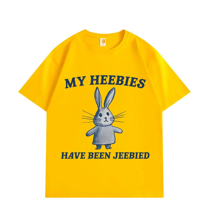 بلدي Heebies كان Jeebied تي شيرتات عجيبة موضة خمر تي شيرتات قصيرة الاكمام الرجال النساء الملابس عالية الجودة القطن تي شيرت