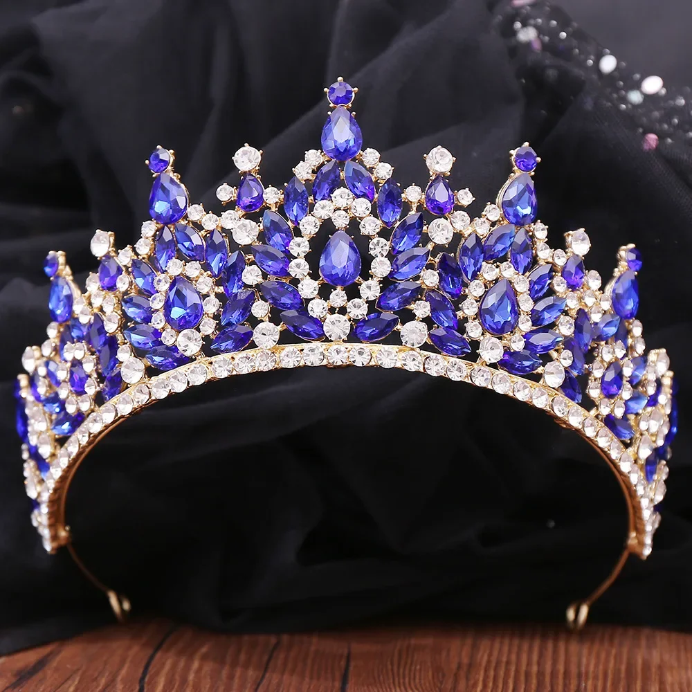 

Luxury Big Forest Crystal Rhinestone Crown Baroque Vintage Wedding Tiaras Bridal Hair Accessories Crowns Party Wedding Headwear