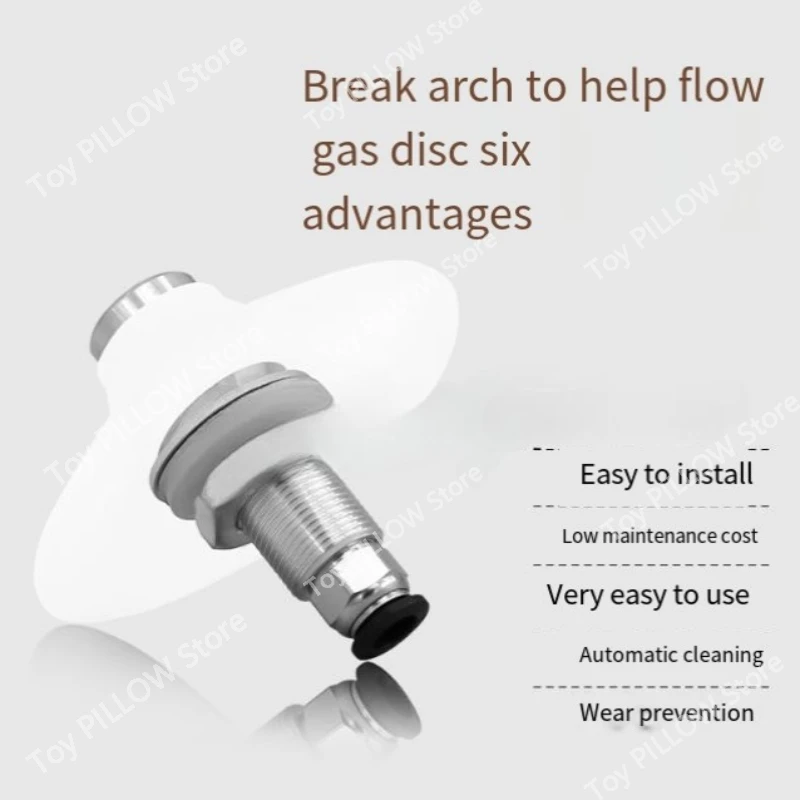 Arch-breaking aided flow air dish silo feeder air bowl vibrator DL stainless steel aluminum fluidizer food silicone pad