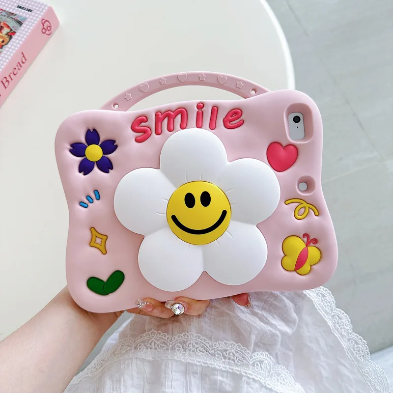 

Sunflower Smile Case for Ipad Air 7 M3 11in 11th A16 Tablet Case IPad 10.2in 9th 10th 10.9in Air4 5 Mini6 7 8.3in Silicone Cover