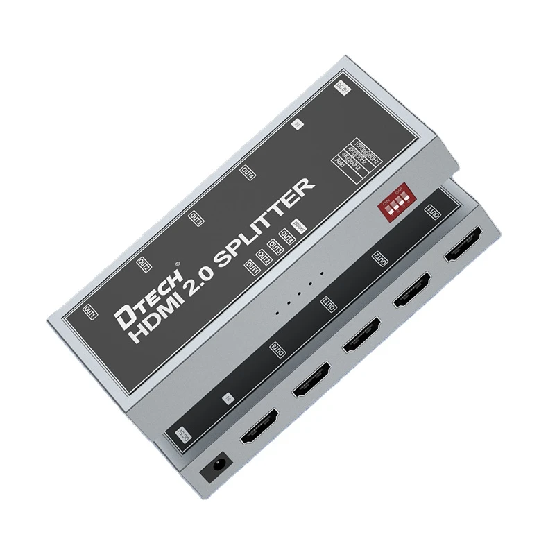 

Разветвитель HDMI Dtech 4K 1x4 HDMI 2.0 Видео 1 вход 4 выхода 4K60 Гц для 10 телевизоров