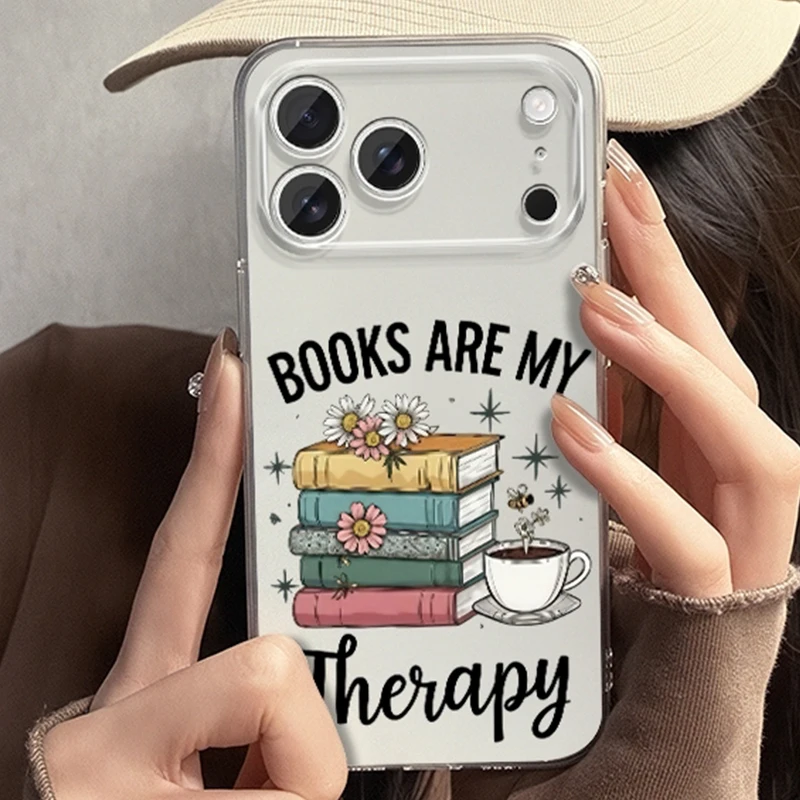 Transparent Book Lover Literary Design Case For Samsung Galaxy S26 Ultra 5G S25 S24 S23 S22 S21 Plus FE A17 4G A56 A26 A25 Cover
