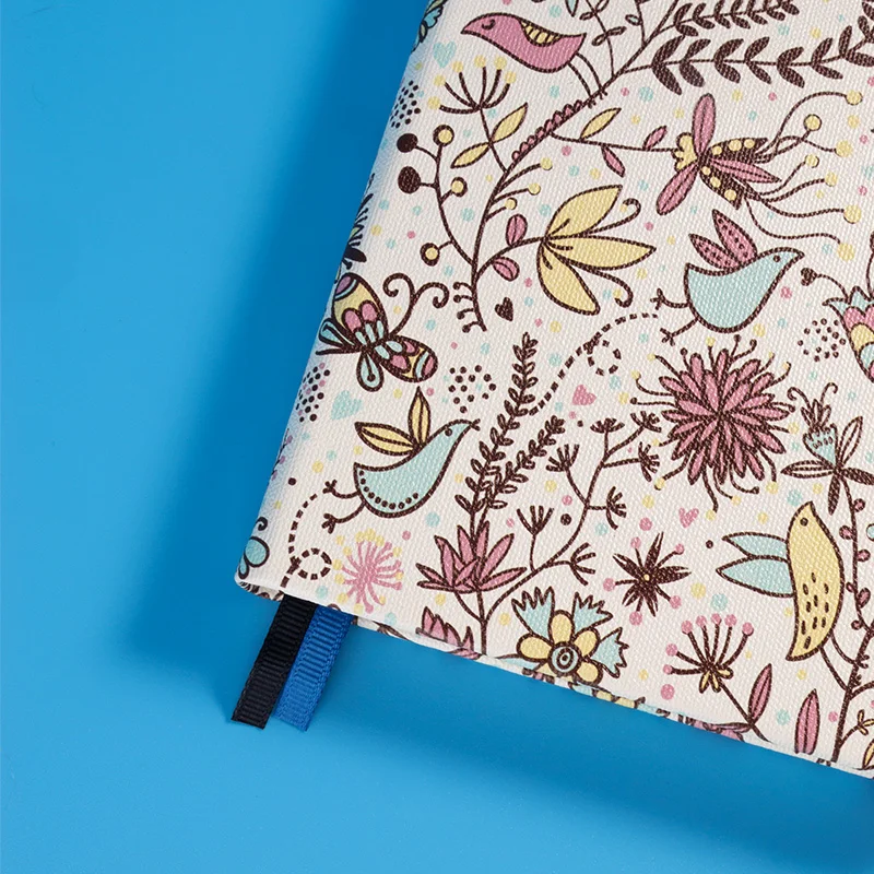 Imagem -02 - Diário Floral com Balas Pontilhadas 160 g m2 Papel Grosso Diário Kawaii Elástico a5 Caderno de Capa Dura