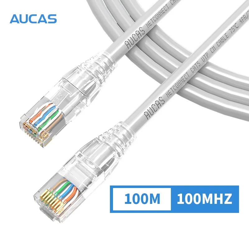 Aucas Cat5e Ethernet Copper Network Cable Utp Patch Cord Rj45 Jumper Wire 1m 2m 3m 5m