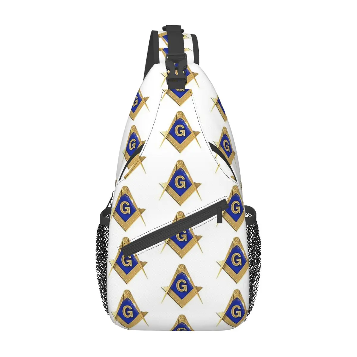 Freemason-Sacs à bandoulière carrés dorés, poitrine, sac à dos initié, randonnée, voyage, sac à dos de jour, mode