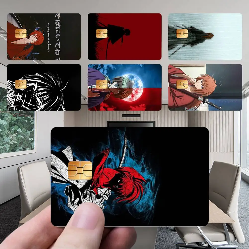 

Anime R-Rurouni-Kenshins Card Stickers New Cartoon Card Debit Bank Charge Card Bus Metro Waterproof Sticker Decal Decoration