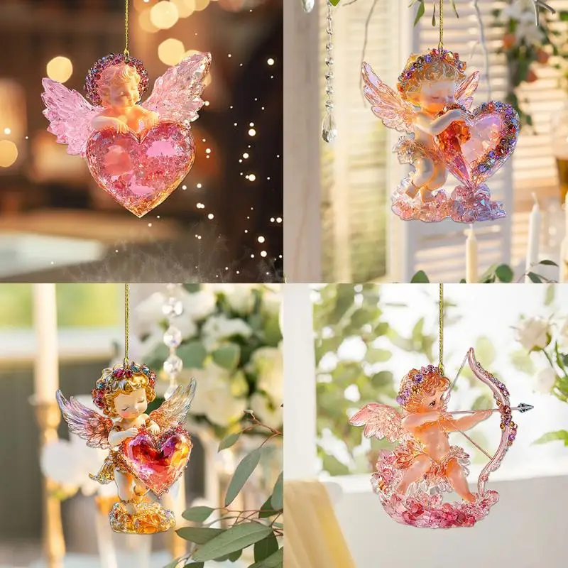 

【P】Christmas Tree Acrylic Christmas Baby Decoration Baby Ornament Valentine'S Day Pendant Angel Pendant Rearview Accessories