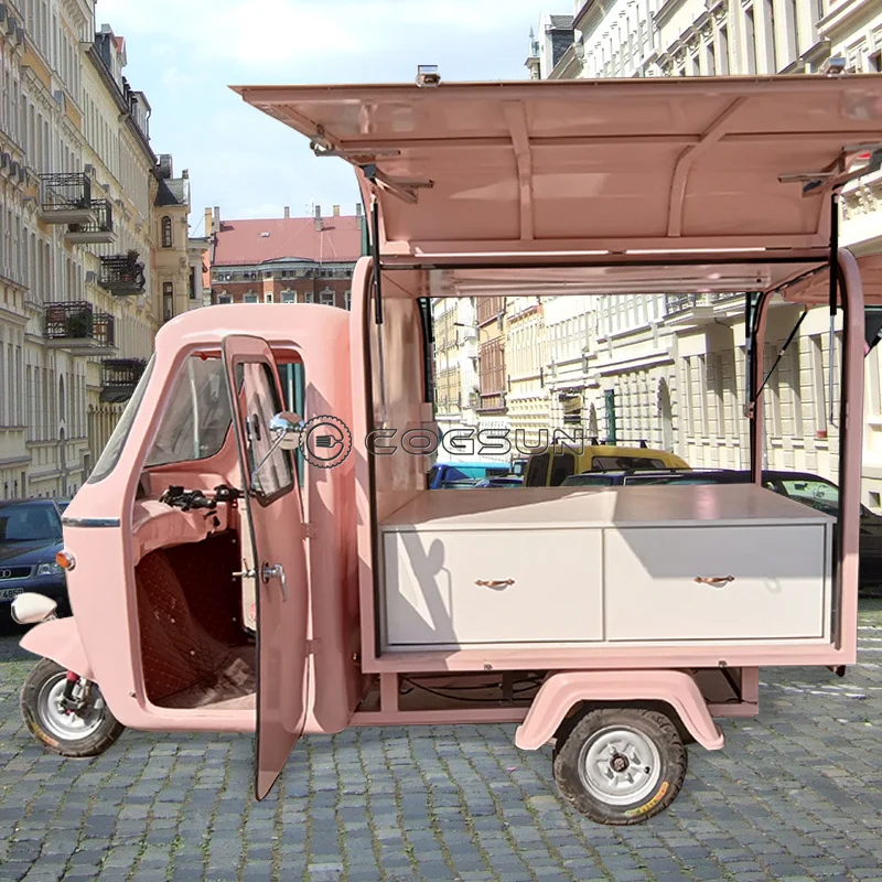 Electric Mobile Restaurant Hot Dog Cart Gelato Truck Juice Bar Vending Trailer Large Fast Food Kiosk