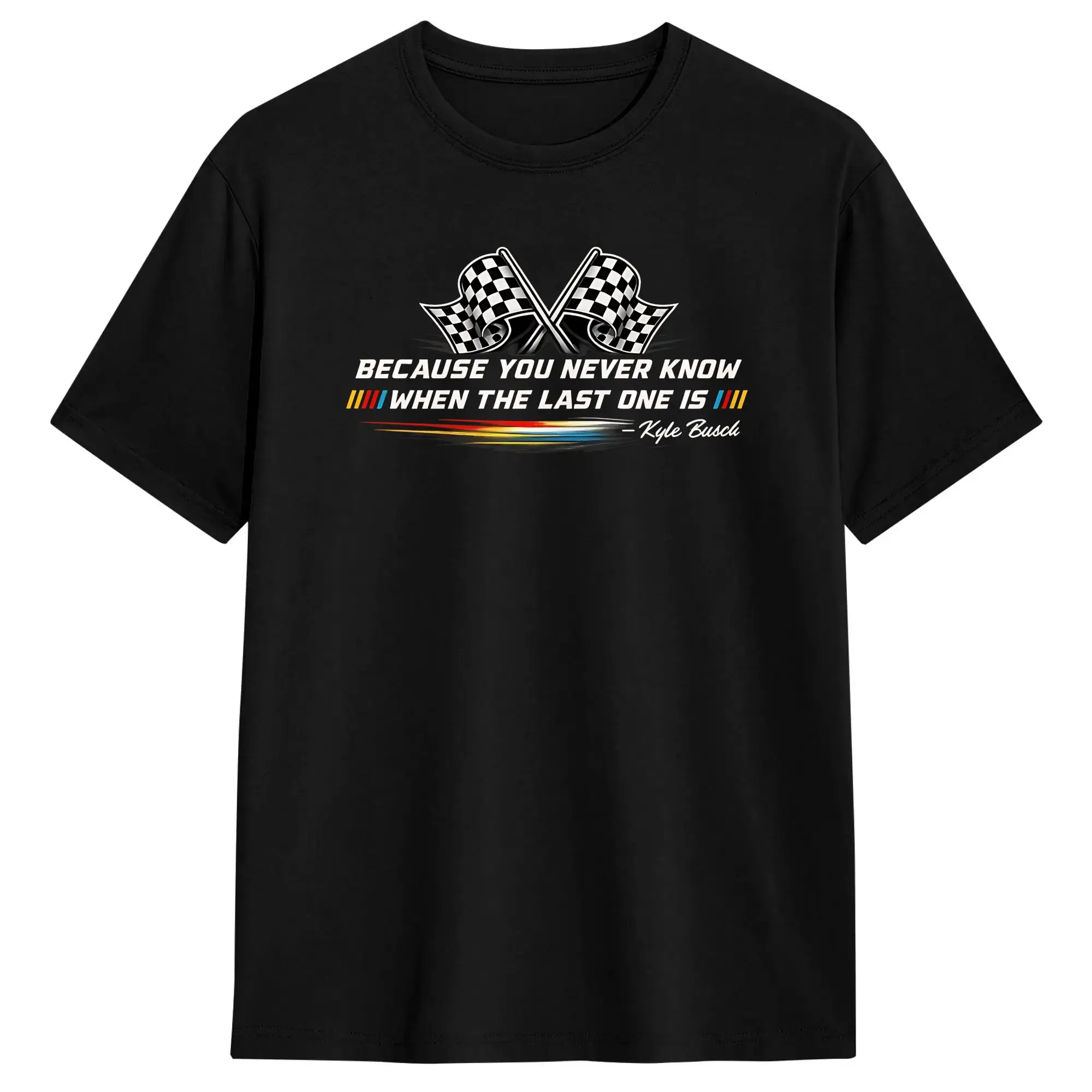 Humorous Kyle Busch Rowdy T-Shirts for Men Round Neck Cotton T Shirt  Short Sleeve Tee Shirt Gift Idea Clothing
