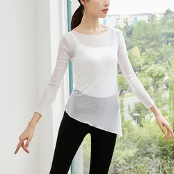 Sexy Slim Wavy Neck T-shirt Women S-XL Stretch Forked Tops Girls Purple Sky Black White Mesh Transparent Tees Tops A RAN A YUE