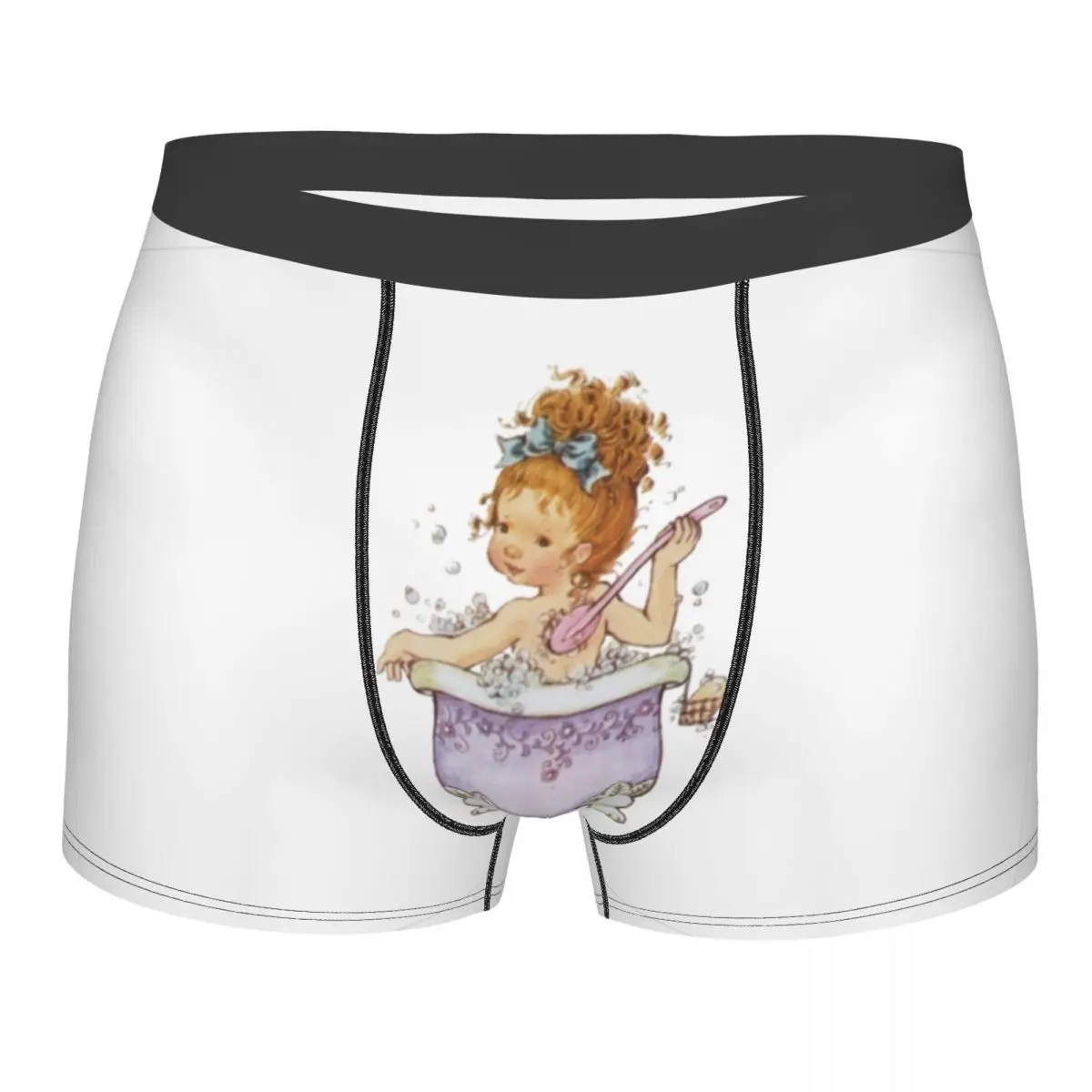 Custom Sarah Kay Bath Time Boxers Shorts Men Briefs Underwear Funny Underpants